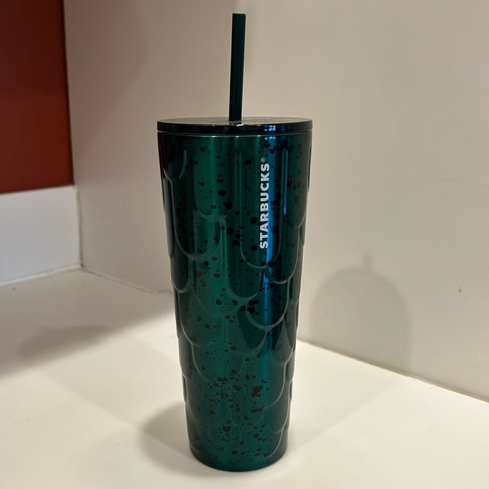 New Starbucks 2024 Anniversary Siren Core Green Scales Spotted SS Tumbler